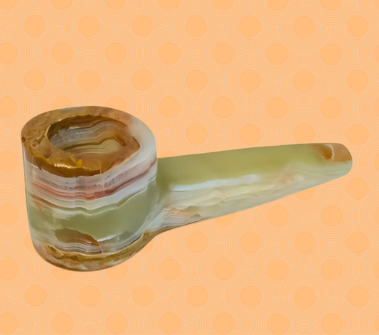 Ceremonial Green Onyx Pipe