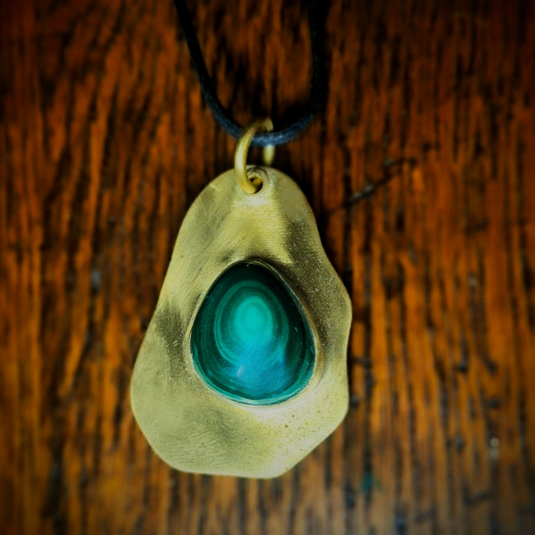 Malachite Brass Druid Collection Amulet