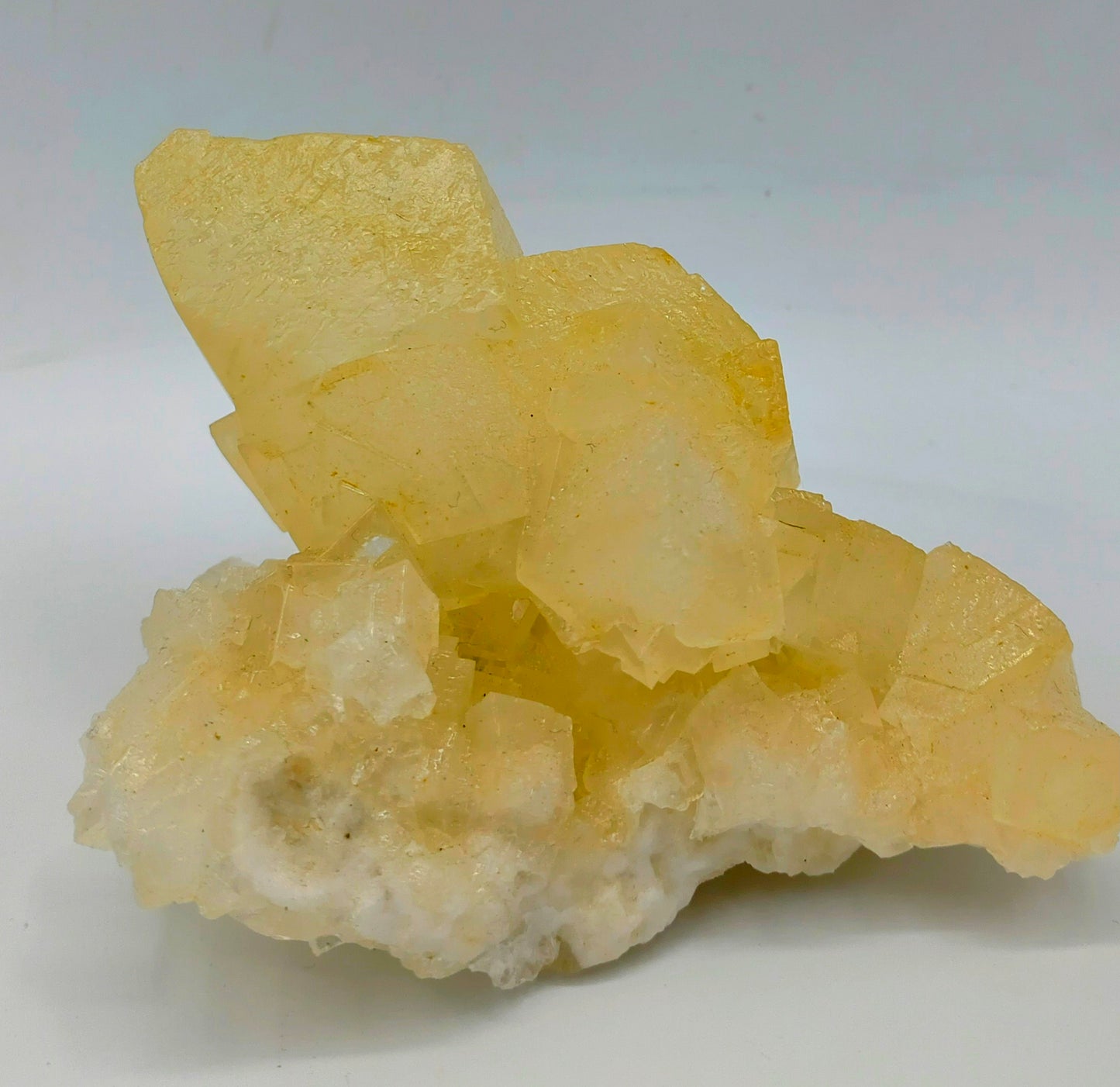 Cubicular Yellow Calcite Cluster (rare)