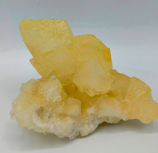 Cubicular Yellow Calcite Cluster (rare)